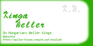 kinga weller business card